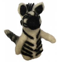 PAPOOSE - felt finger puppet, zebra